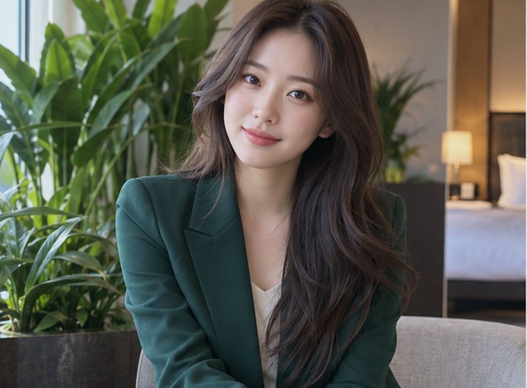 인계동 동선휴식 전신 쉼 관리 안내 카드의 서로 다른 20대 성인 한국 여성 모델