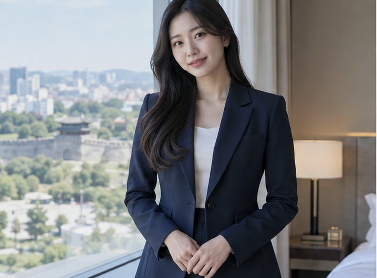 인계동 정돈건강 회복 관리 안내 카드의 서로 다른 20대 성인 한국 여성 모델